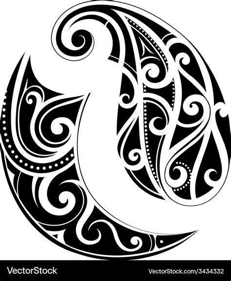 Maori Tribal Tattoo Royalty Free Vector Image Vectorstock
