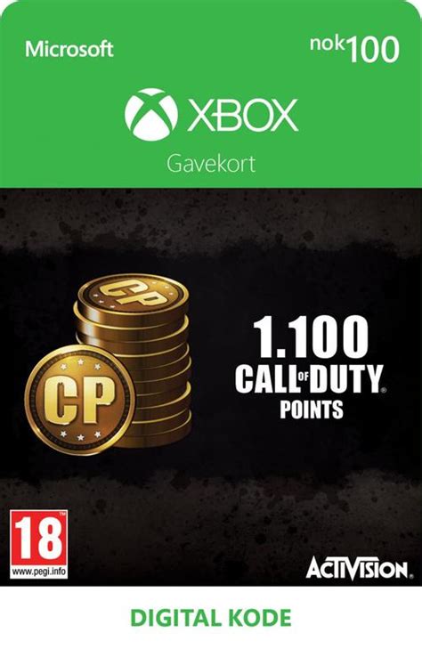 Gift cards do not currently work at physical microsoft stores. Microsoft Xbox Live Gift Card Norge 100 NOK - 1,100 Call of Duty Points (Non-core) - Spill ...