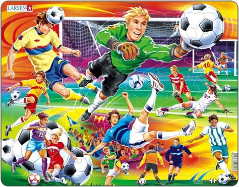 Larsen Us22 Action On The Football Pitch Jigsaw Puzzle With 65 Pieces
