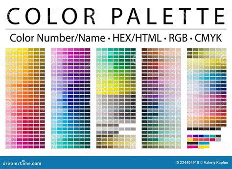 Farbpalette Testseite Drucken Farbtabelle Farbnummern Oder Namen