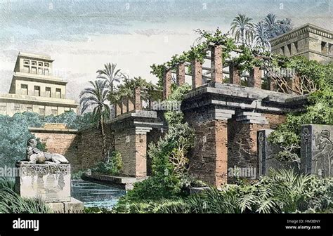 Jardins Suspendus De Babylone Par Ferdinand Knab 1886 Photo Stock Alamy