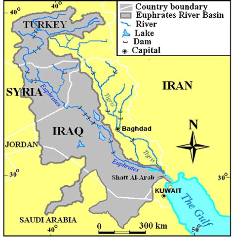 Middle East Map Euphrates River Us States Map