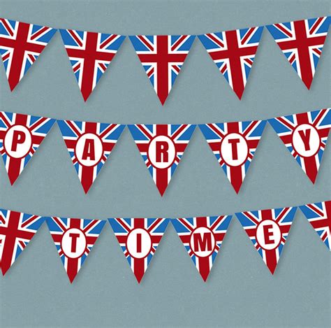 Printable British Bunting British Banner Alphabet Theme Party Etsy Uk