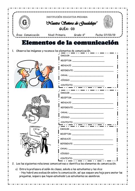 Ficha Interactiva Elementos De La Comunicacion Kulturaupice