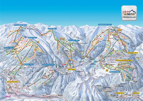 Plan Des Pistes Zillertal Arena Gerlos 2016 2017 Alpencams