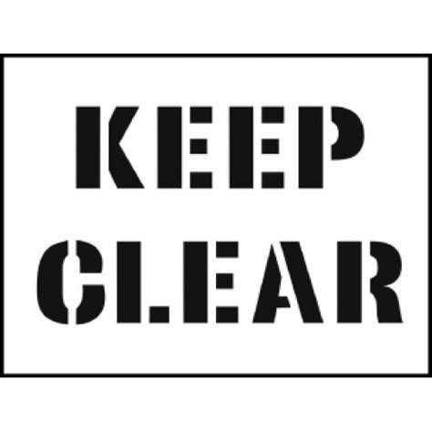 Stencil Kit 600x400mm Keep Clear