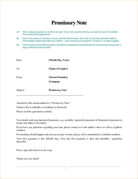 promissory note  authorizationlettersorg