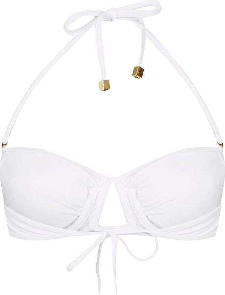 Topshop White Bandeau Bikini Top In White Lyst