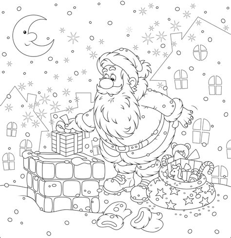 Publié le 18 novembre 2020 par cm2r. Coloriage à imprimer : le Père Noël distribue les cadeaux