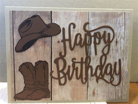 Perfect Mans Card Boots And Happy Birthday Are From Stampin Up Happy