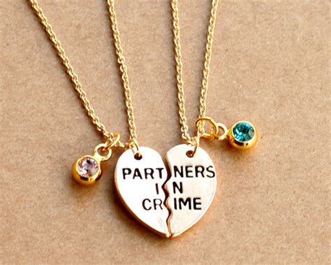 Someone who knows you better than yourself. PARTNERS IN CRIME necklace birthstone friendship necklace