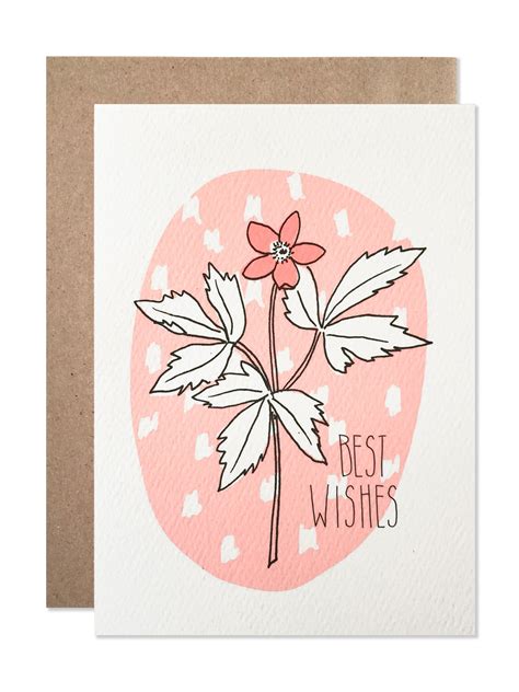 Best Wishes Floral Brooklyn Card Blank Cards Foil Stamping