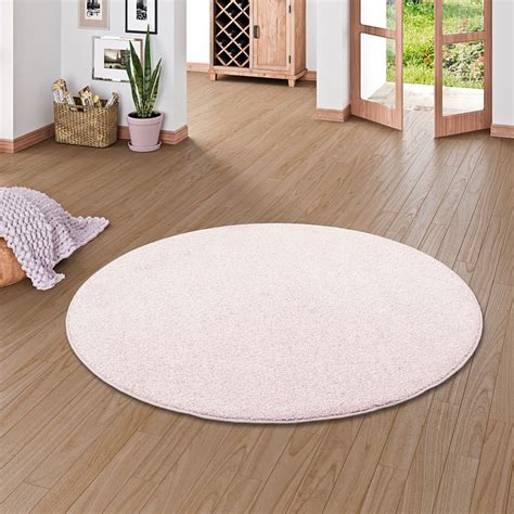 This round rug was hand crocheted with cotton rope made in eu i can make rugs in any sizes and any colors. Teppich Hochflor Shaggy Cottage Pastell Rosa Rund