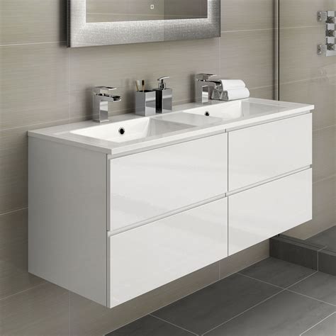 White High Gloss Bathroom Cabinets Trendecors
