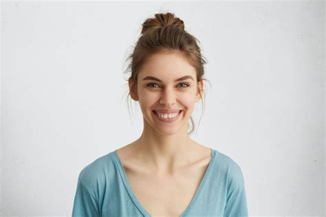 Free Photo Headshot Of Pleasant Looking Young Caucasian Woman With