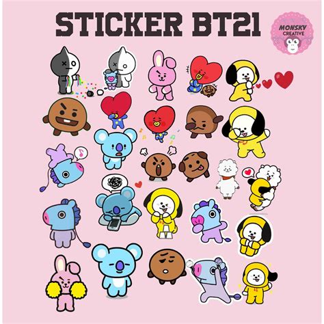 Bt21 Stickers Korean Idol