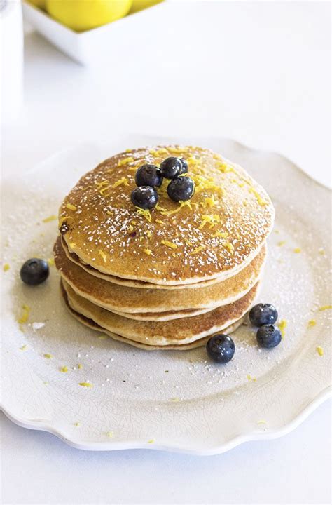 Vegan Blueberry Lemon Buttermilk Pancakes Natural Sweet Recipes