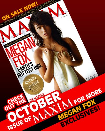 Megan Fox Earths Hottest Girl In Maxim October 2008