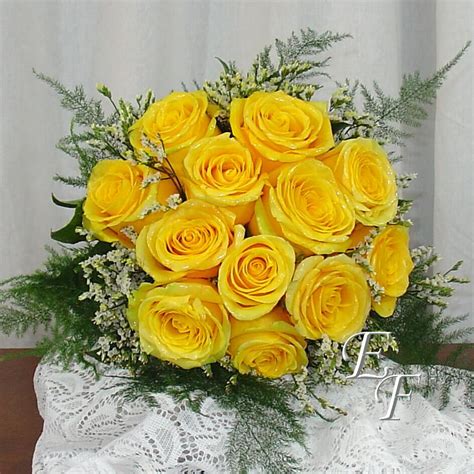 Yellow Rose Wedding Bouquet Ef 705 Essex Florist And Greenhouses Inc