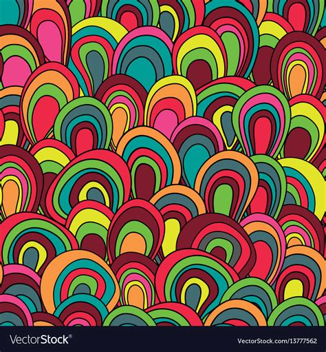 Psychedelic Waves Seamless Pattern Royalty Free Vector Image