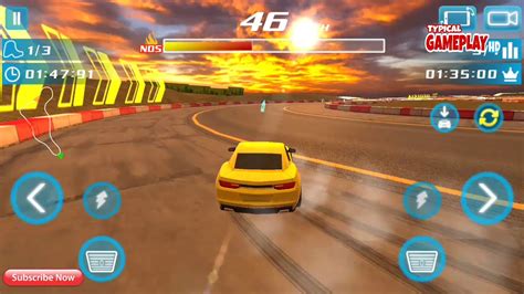 Airborne Car Racing Game Mustard Yellow Car Anoride Gameplay Hd