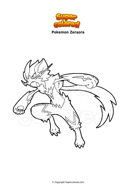 Coloring Page Pokemon Zeraora Supercolored Com Coloring Home