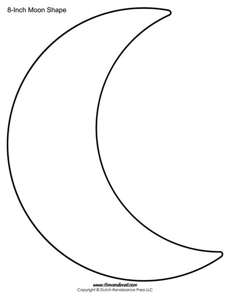 Moon Template Shape 8 Inch Crescent Moon Stencil Ramadan Crafts Free