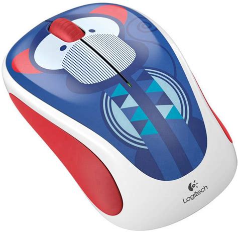 Logitech M238 Play Collection Marc Monkey Mouse Radio Optical Blue Red