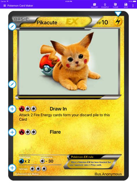 App Shopper Card Maker Creator For Pokemon Entertainment