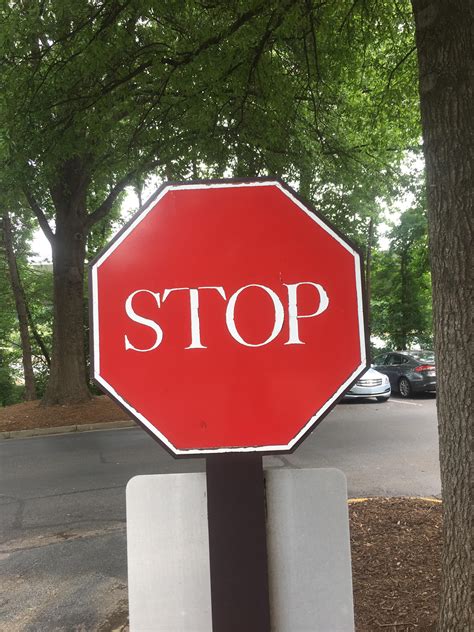 Stop Sign In A Times New Roman Type Font Stop Elegantly