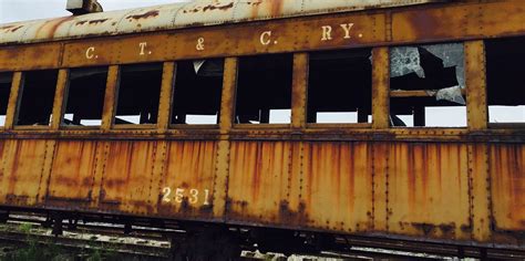 Three Abandoned Rail Cars Located In Galveston Tx Ctandc Railway