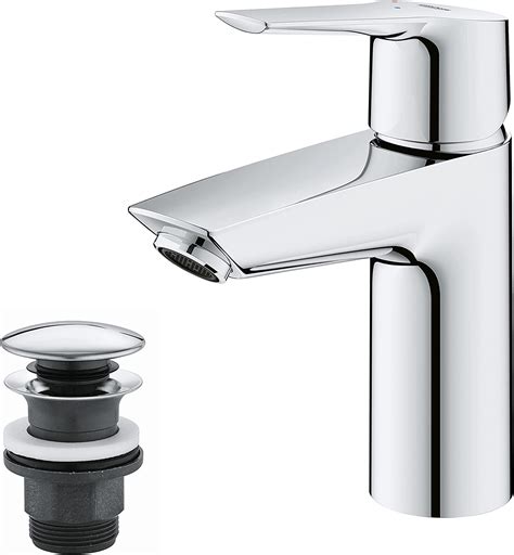Grohe Quickfix Start Basin Mixer Tap With Click Clack Push Waste