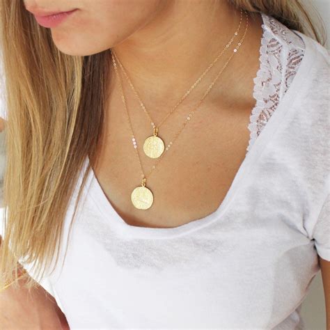 Pendant Necklace Necklaces For Women Layered Necklace Gold Etsy Roman Coin Pendant Coin