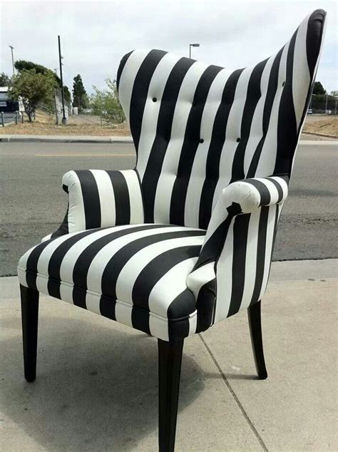 Usually ships within 1 to 2 weeks. Have a seat | Striped chair, Goth home decor, Gothic home ...