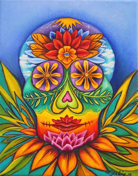 Sugar Skull Sugar Skull Art Sugar Skull Canvas Print Day Of Etsy In