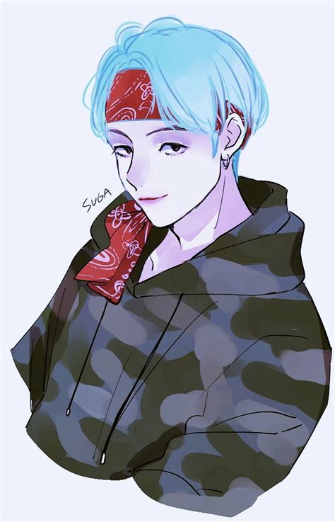 I did a werewolf bc i can draw wolves. Yoongi | Fanart ♡ | Bts drawings, Bts fanart, Chibi