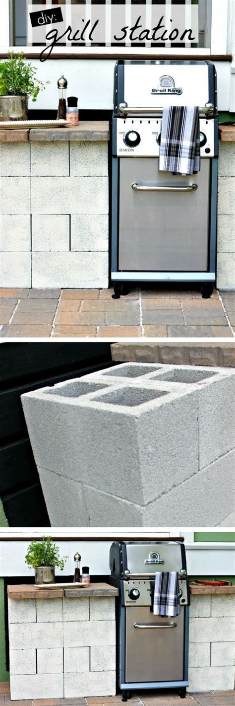 Outdoor kitchen islands create a useful and elegant place for food prep and backyard entertaining. Check out how to build a DIY grill station from cinder ...