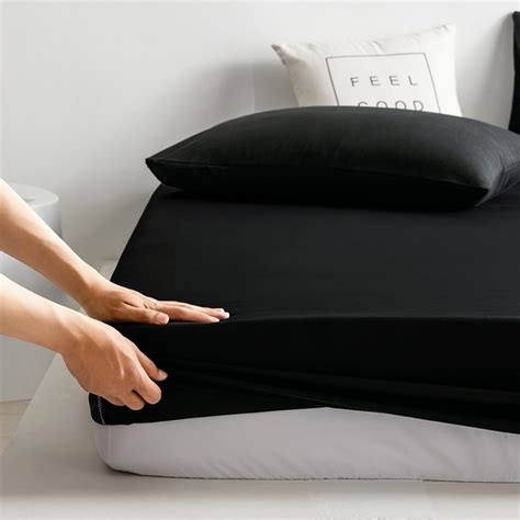 100 Poly Cotton King Size Bed Sheet 150cm Black