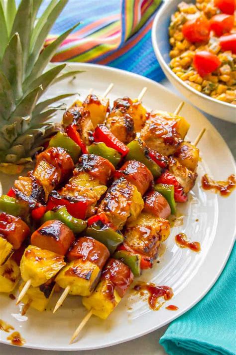 I have served these kabobs with healthy farro. Teriyaki chicken pineapple kabobs - Family Food on the Table