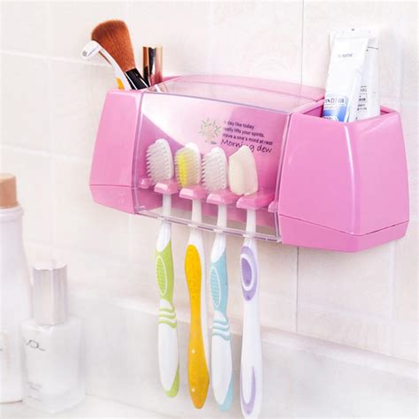 Plastic Toothbrush Holder Bathroom Organizer Accessories Tools