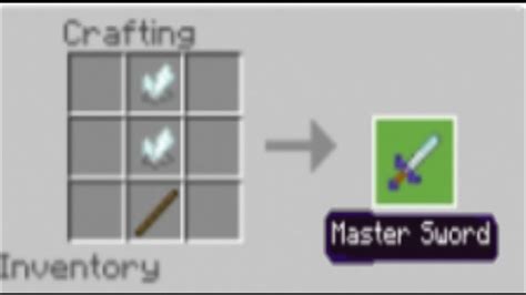 How To Craft Master Sword Minecraft Youtube