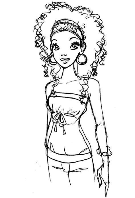 BARBIE COLORING PAGES BLACK OR ETHNIC BARBIE COLORING SHEET Printable Adult Coloring Pages