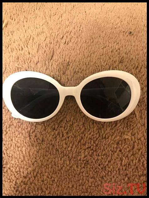 White Clout Goggles Round Oval Sunglasses Vintage Kurt Cobain Hypebeast