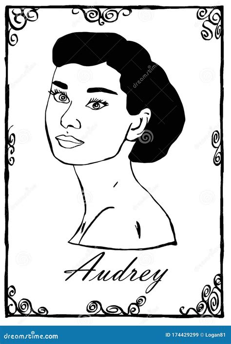 Audrey Hepburn With Sunglasses Vector Portrait Isolated Or Gold Rose Glitter Texture