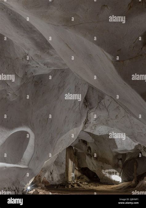 Scenic View Of Natural Stone Pattern Of Mineral Formations Underground