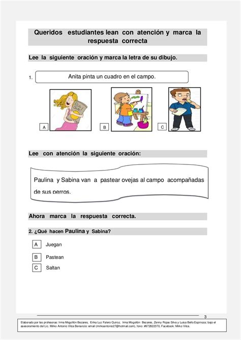 Prueba Ece Comunicacion Segundo Grado De Primaria Db5