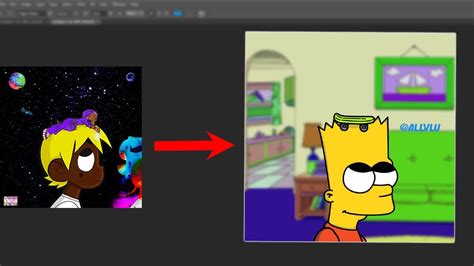 Bart Simpson As Lil Uzi Eternal Atake Deluxe Photoshop Time Laps