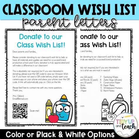 Classroom Donation Request Letter Made By Teachers
