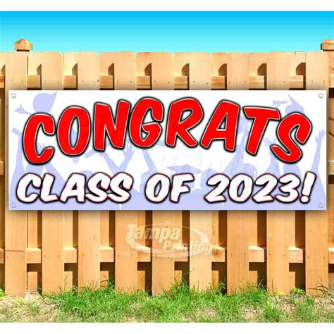 Congrats Class Of 2023 13 Oz Vinyl Banner With Metal Grommets