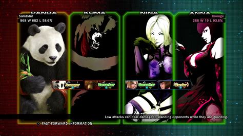 Tekken Tag Tournament Coouge Nina Anna Vs Saridstar Panda Kuma YouTube